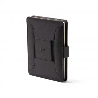 SAMPER - Multifunctional folder made of RPET fabric with A5 format.