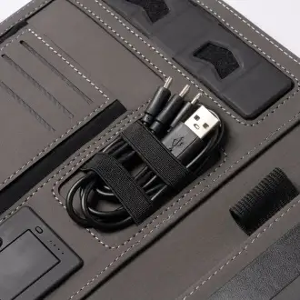 SAMPER - Multifunctional folder made of RPET fabric with A5 format.