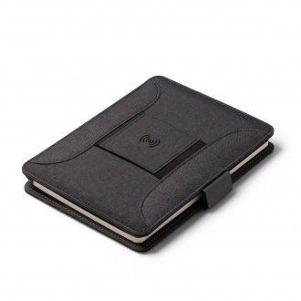 SAMPER - Multifunctional folder made of RPET fabric with A5 format.