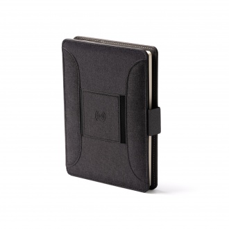SAMPER - Multifunctional folder made of RPET fabric with A5 format.