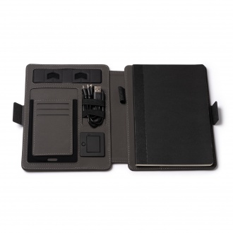SAMPER - Multifunctional folder made of RPET fabric with A5 format.