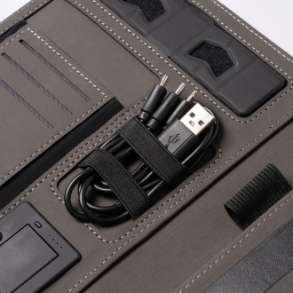 SAMPER - Multifunctional folder made of RPET fabric with A5 format.