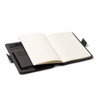 SAMPER - Multifunctional folder made of RPET fabric with A5 format.