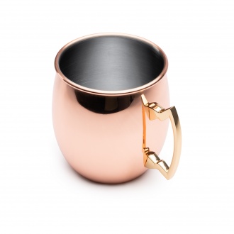 KEILA - Stainless steel mug with an outer copper coating with a capacity of 500ml