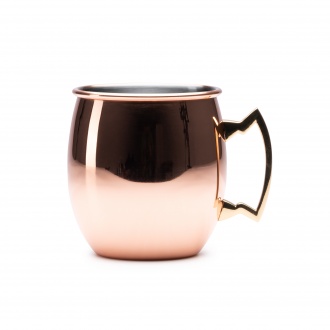 KEILA - Stainless steel mug with an outer copper coating with a capacity of 500ml