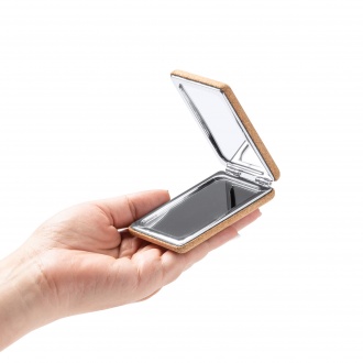 SANTIS - Pocket Folding Mirror made of cork