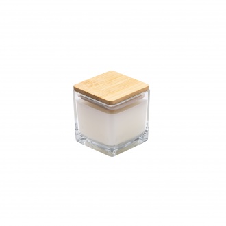 ROCIX - Scented candle in a glass bowl with a bamboo lid