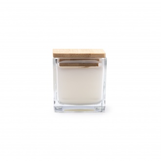 ROCIX - Scented candle in a glass bowl with a bamboo lid