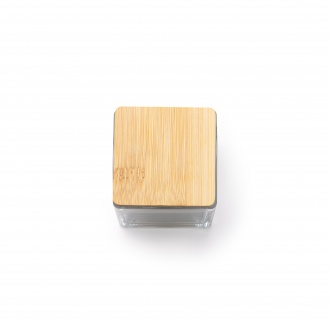 ROCIX - Scented candle in a glass bowl with a bamboo lid