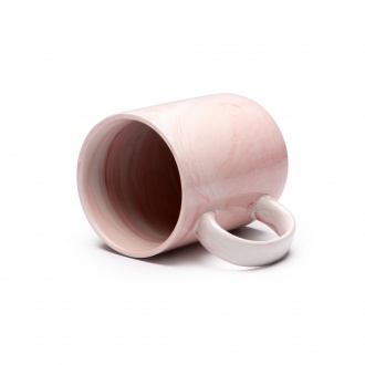 NORVAL - Ceramic mug with a marble-like finish
