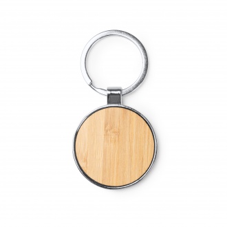 KARBY - Key ring made of bamboo with metal finish