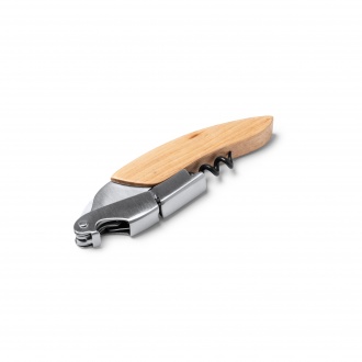 VUREN - Stainless steel corkscrew with wooden handle
