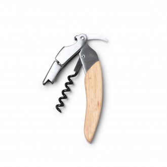 VUREN - Stainless steel corkscrew with wooden handle