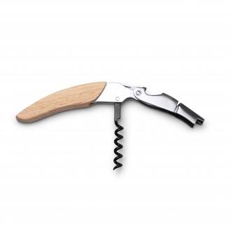 VUREN - Stainless steel corkscrew with wooden handle