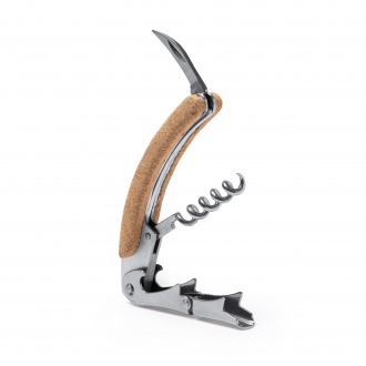 BRAKEL - Stainless steel corkscrew with cork handle