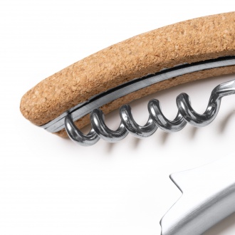 BRAKEL - Stainless steel corkscrew with cork handle