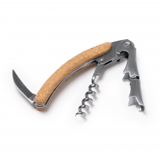 BRAKEL - Stainless steel corkscrew with cork handle