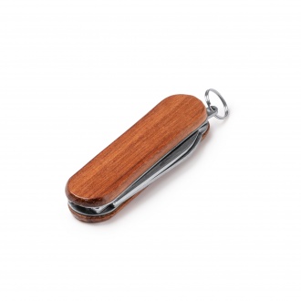 WESTON - Multifunctional knife made of stainless steel with wooden handle