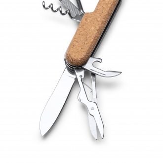 ROMAN - Multifunctional pocket knife made of stainless steel with cork handle