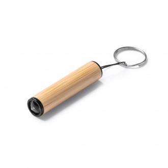VESEL - Key ring with flashlight with a body made of bamboo