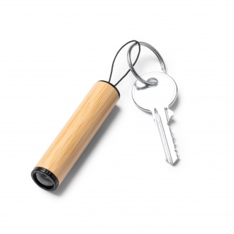 VESEL - Key ring with flashlight with a body made of bamboo
