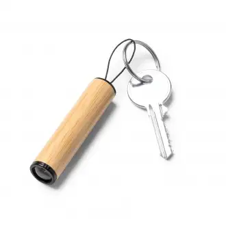 VESEL - Key ring with flashlight with a body made of bamboo