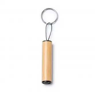 VESEL - Key ring with flashlight with a body made of bamboo