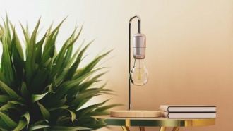 Levitating lamp - Lamp with levitating bulb