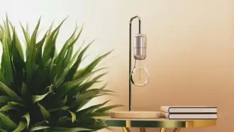 Levitating lamp - Lamp with levitating bulb