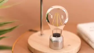 Levitating lamp - Lamp with levitating bulb