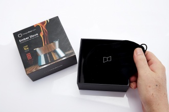Ember Stove - Compact stainless steel stove.