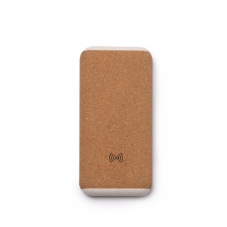 ROTOX - Powerbank with a capacity of 10000 MAH, made of wheat fiber and cork