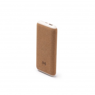 ROTOX - Powerbank with a capacity of 10000 MAH, made of wheat fiber and cork