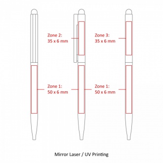 SARI THIN STYLUS - Długopis metalowy z mechanizmem obrotowym