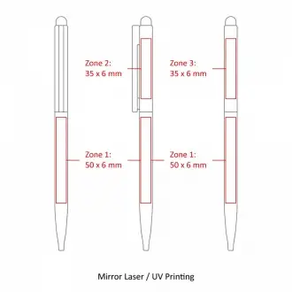 SARI THIN STYLUS - Długopis metalowy z mechanizmem obrotowym