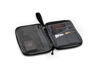 Rover Eco black - Etui podróżne A5 wykonane z materiału RPET