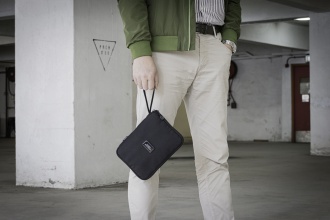 Rover Eco black - Etui podróżne A5 wykonane z materiału RPET
