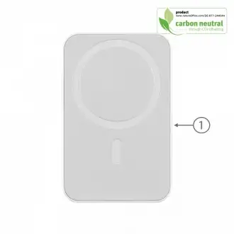 Pawa - Powerbank z portem USB-C, z Ładowaniem bezprzewodowym, 10000 mAh.