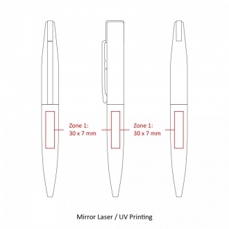 UNO 2IN1 METAL USB - Pamięć USB z długopisem