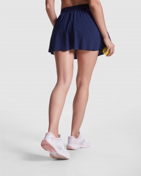 Serena - A lightweight and stretchy technical skirt for women made from recycled polyester.