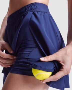Serena - A lightweight and stretchy technical skirt for women made from recycled polyester.