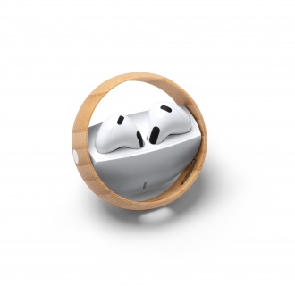 Auron - Wireless headphones in recycled ABS and bamboo case