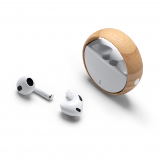 Auron - Wireless headphones in recycled ABS and bamboo case