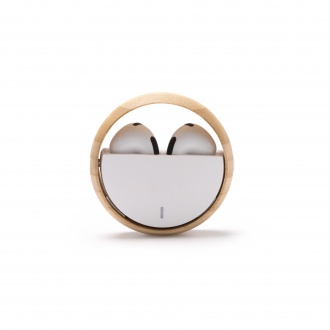 Auron - Wireless headphones in recycled ABS and bamboo case