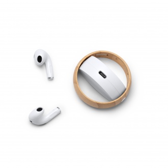 Auron - Wireless headphones in recycled ABS and bamboo case
