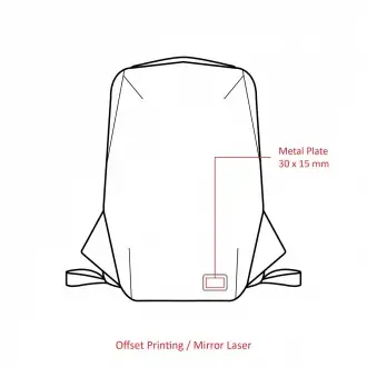 ECO - RPET fabric backpack with USB port
