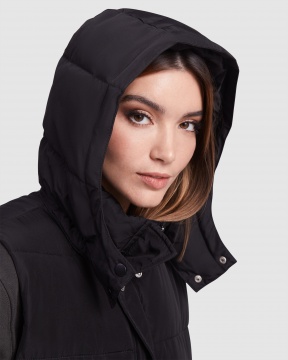 Reine - Women's down sleeveless jacket with detachable hood.