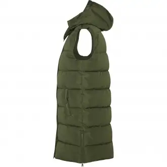 Reine - Women's down sleeveless jacket with detachable hood.