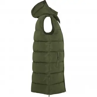 Reine - Women's down sleeveless jacket with detachable hood.