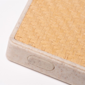 Brukin - Powerbank with a body made of wheat fiber and a base made of natural fiber, 10000 mAh. 